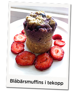 Blabarsmuffins i tekopp