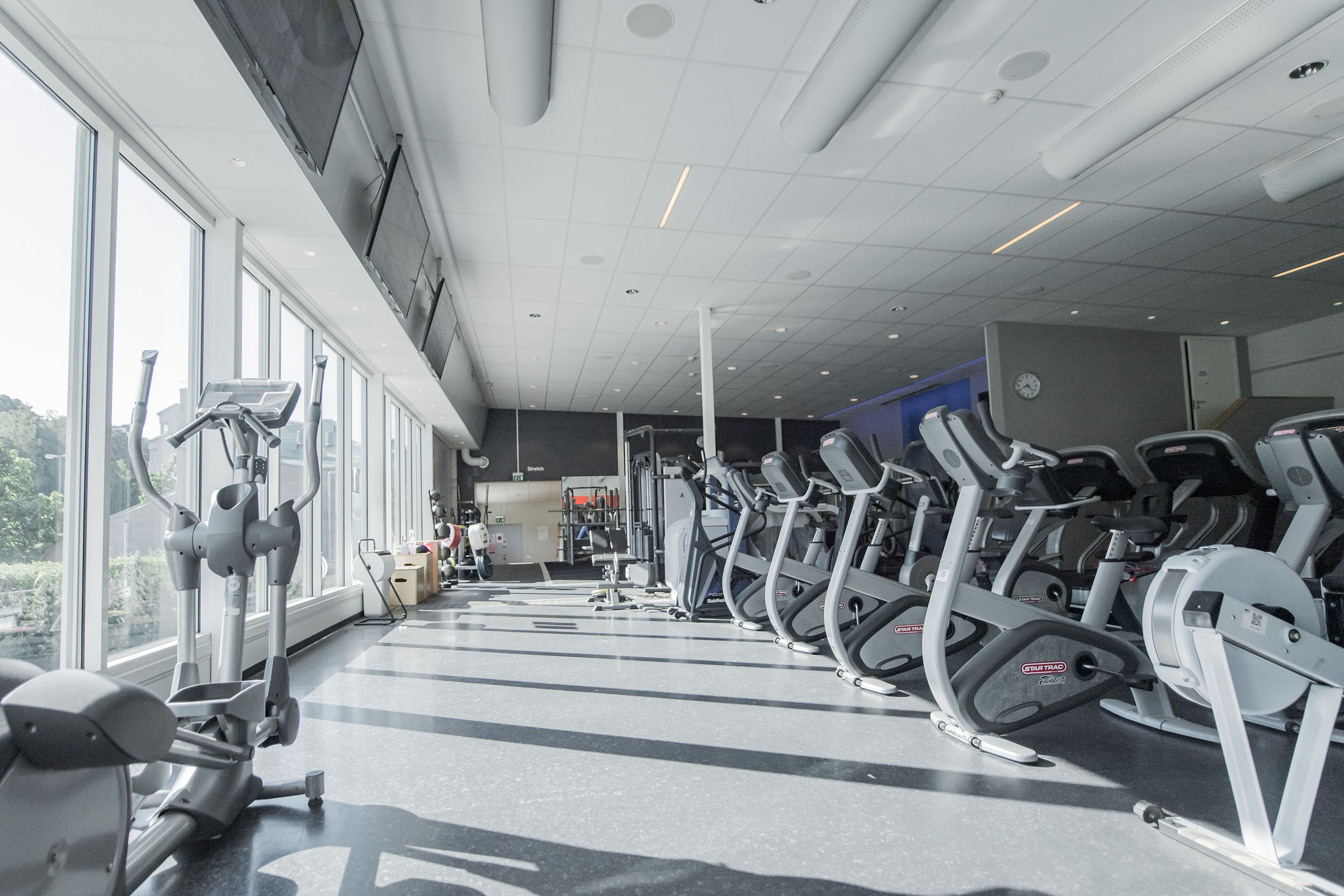 Stor cardiopark med utsikt ut